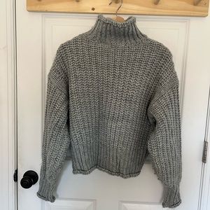 H&M Gray Turtleneck Knit Sweater